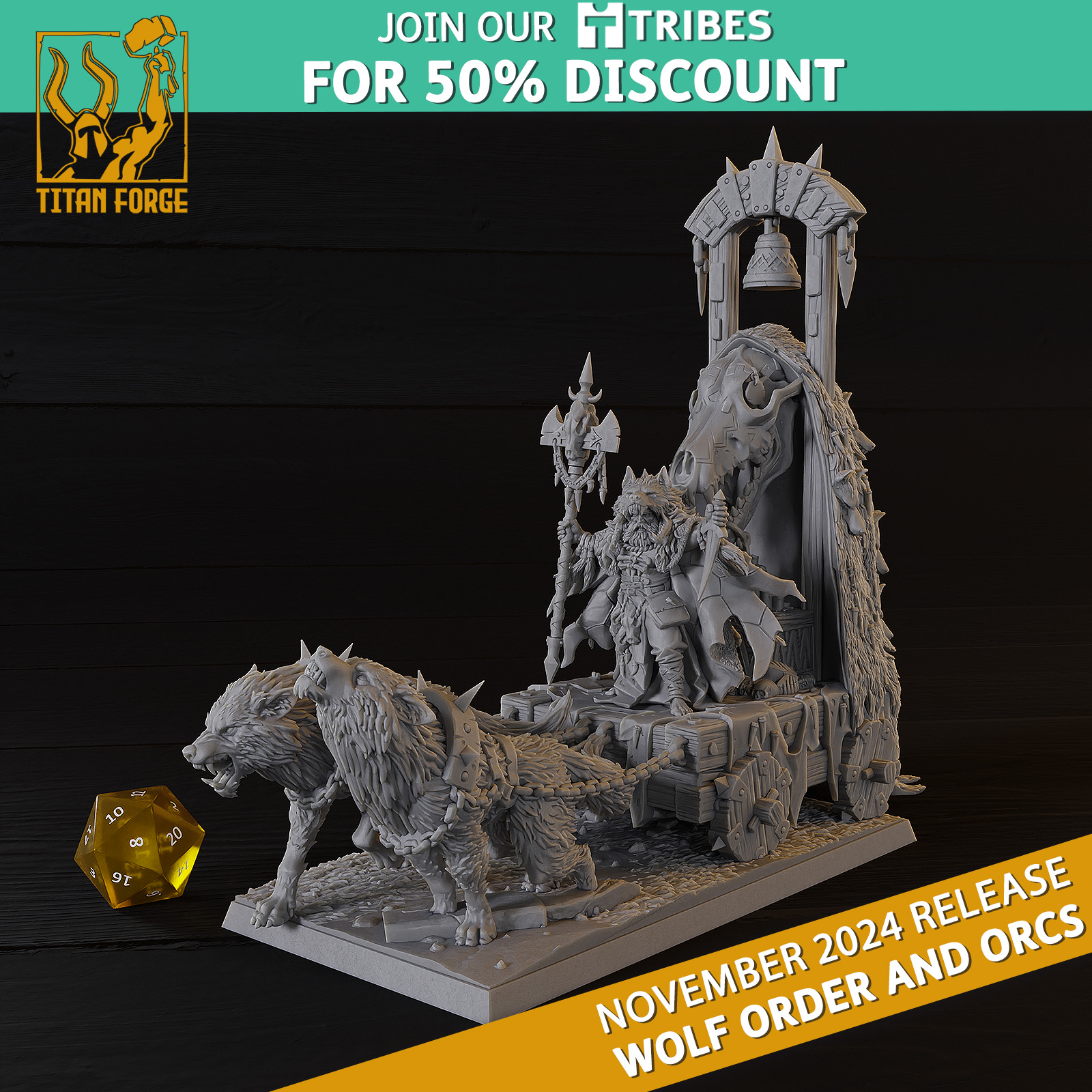 Altar - Wolf Order and Orcs - Titan Forge Miniatures November 2024